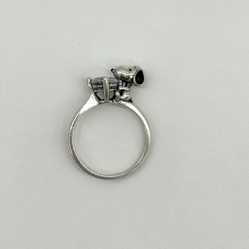 Snoopy 3D CZ Women’s Ring Sterling Silver S925 Size 6 NEW